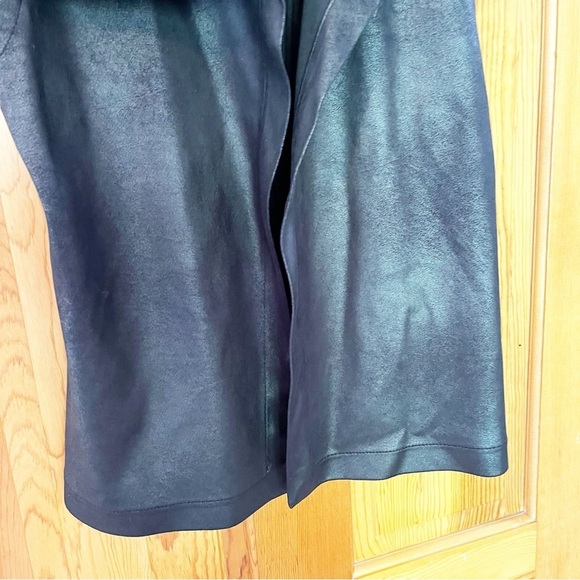 Joseph Ribkoff Womens Faux Suede Vest Sz 4 Ribbed Open Front Lightweight Moto - Picture 3 of 7